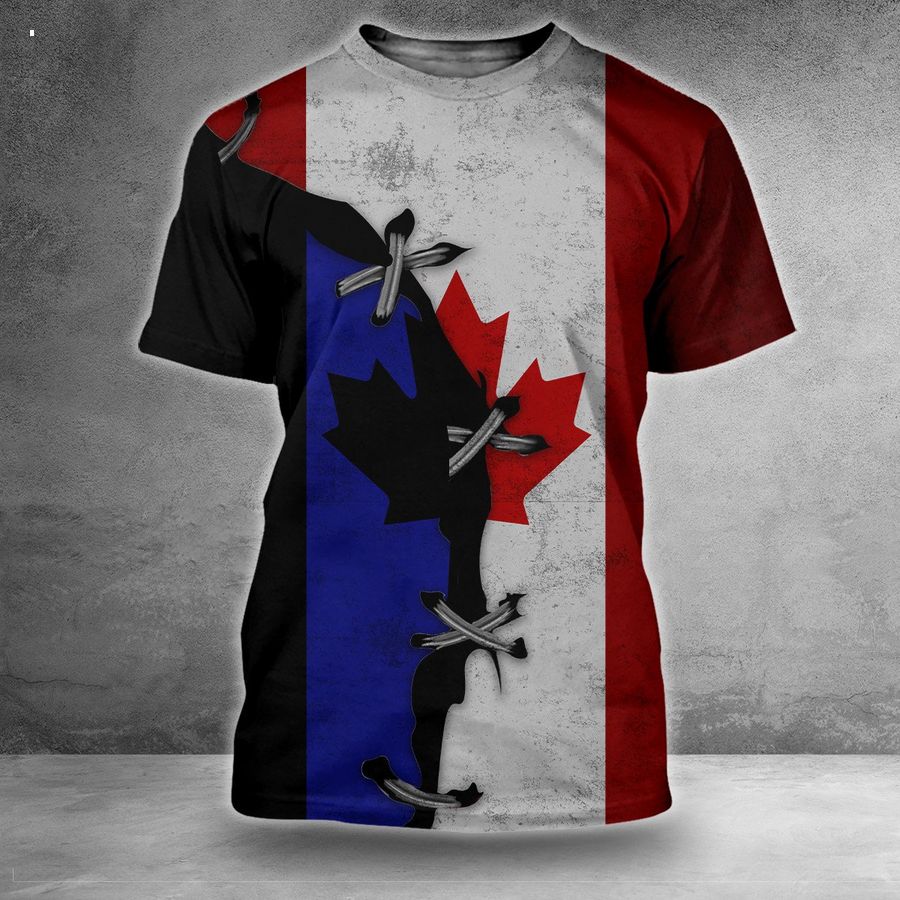 canada thin blue line t shirt 1