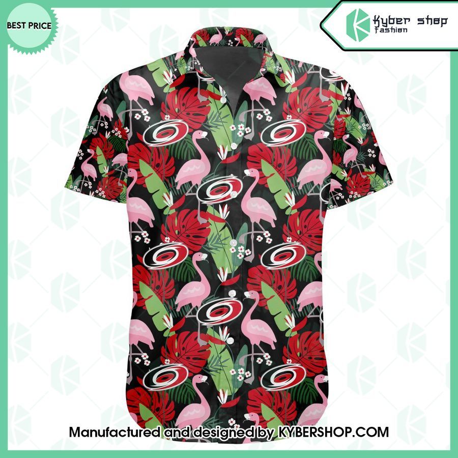 carolina hurricanes flamingo hawaiian shirt 2 621