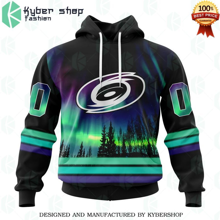 carolina hurricanes special design with northern lights custom shirt 1 781