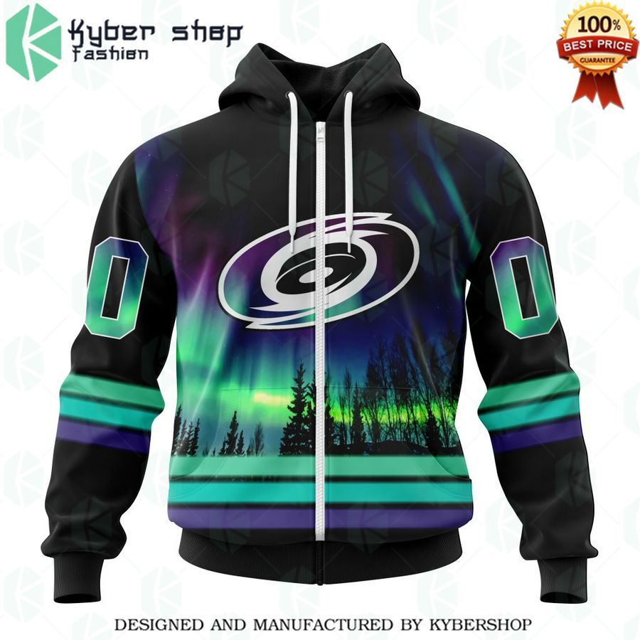 carolina hurricanes special design with northern lights custom shirt 2 602