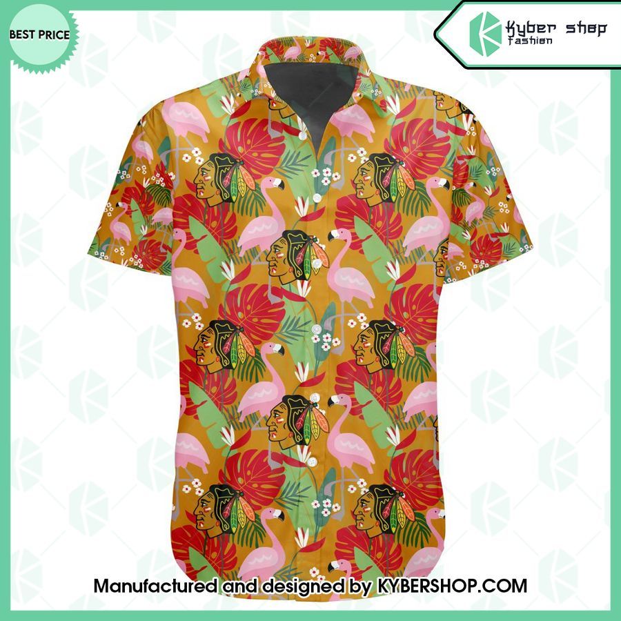 chicago blackhawks flamingo hawaiian shirt 2 559