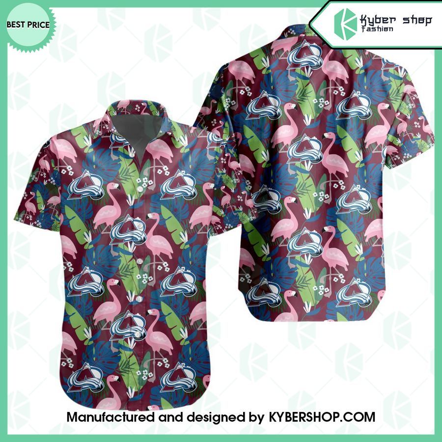 colorado avalanche flamingo hawaiian shirt 1 247