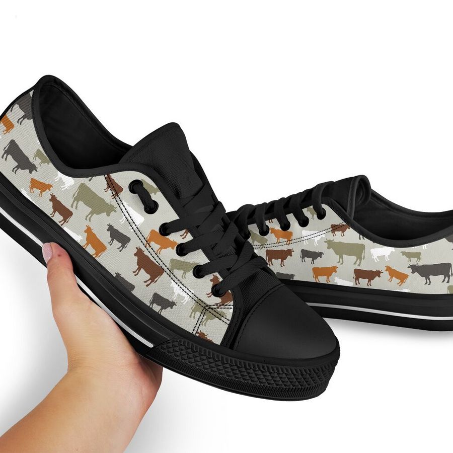 cow low top canvas shoes 2