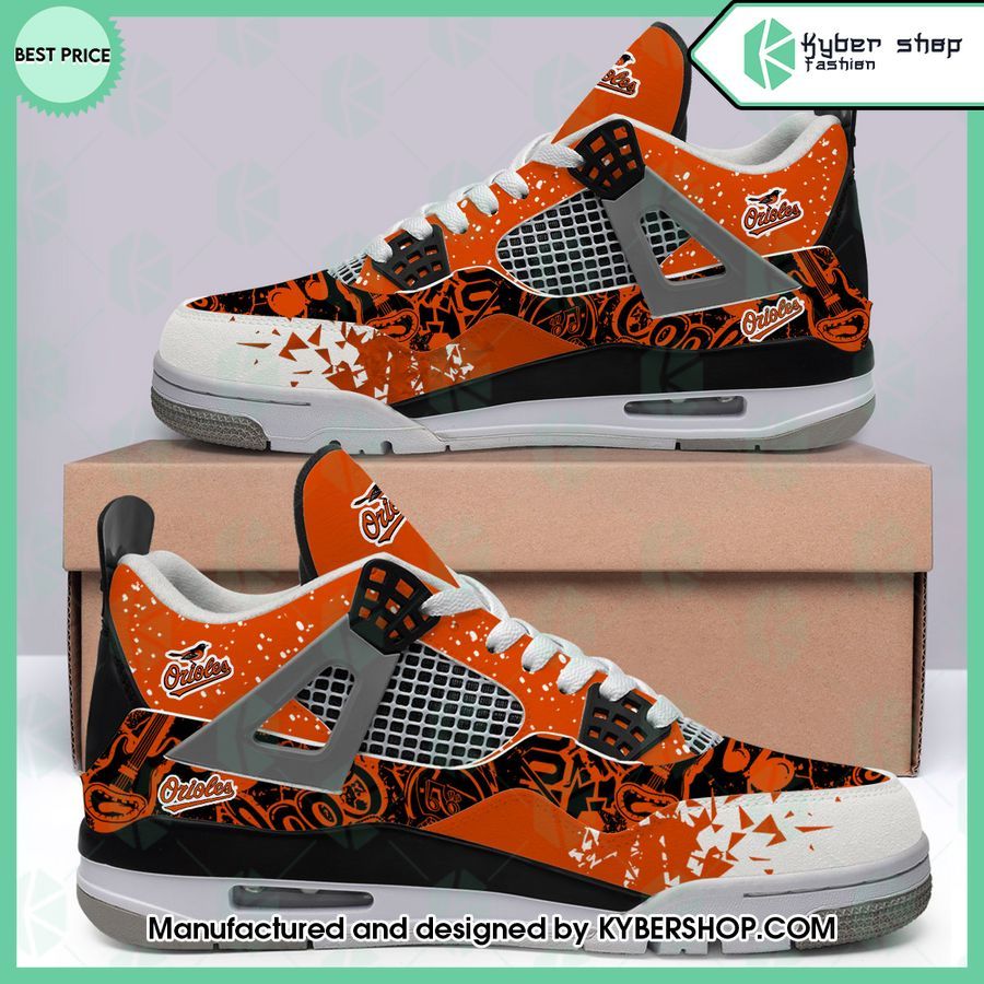 custom baltimore orioles air jordan 4 shoes 1 759