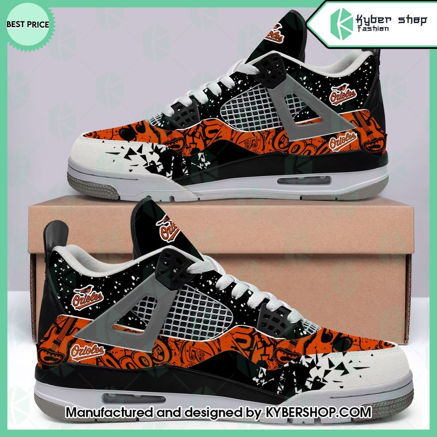 custom baltimore orioles air jordan 4 shoes 2 333