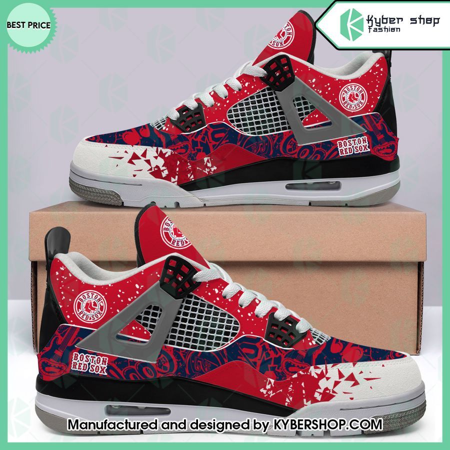 custom boston red sox air jordan 4 shoes 2 829