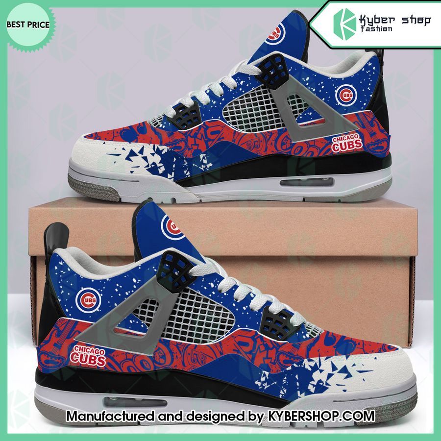 custom chicago cubs air jordan 4 shoes 1 453