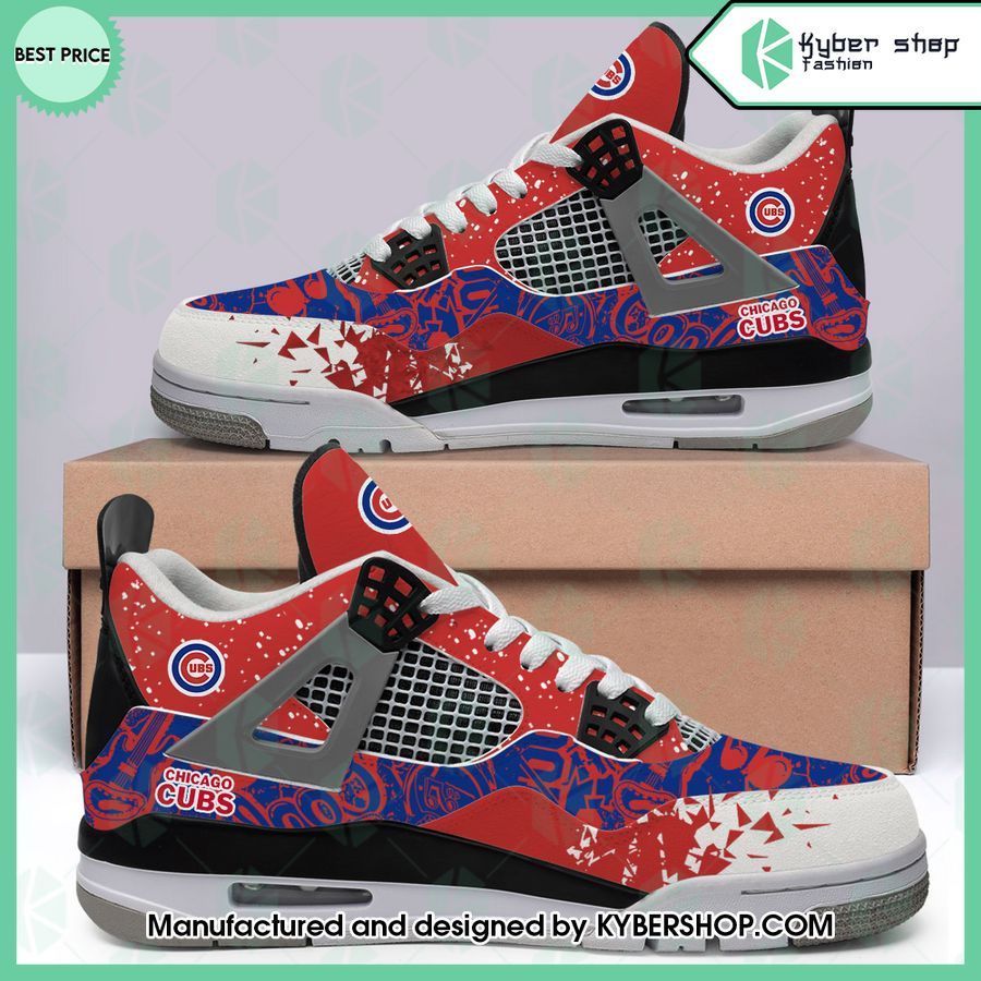 custom chicago cubs air jordan 4 shoes 2 859