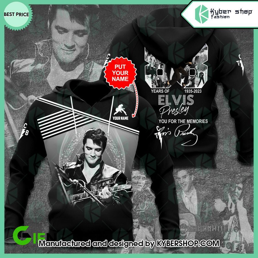 custom elvis presley the king of rock n roll t shirt 2 478