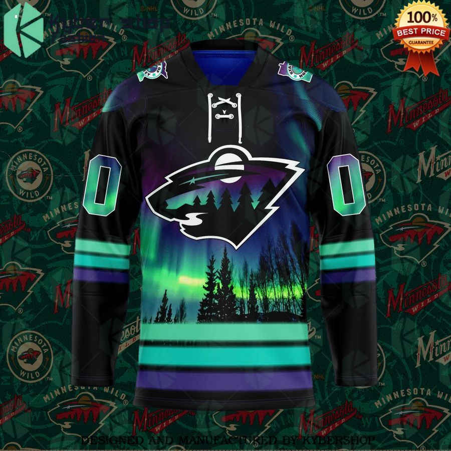 custom minnesota wild northern light hockey jersey 1