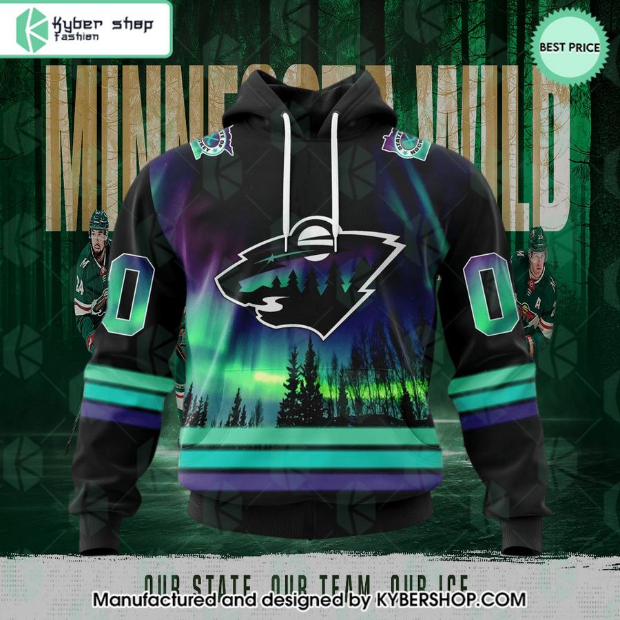 custom minnesota wild northern light hoodie 1 649