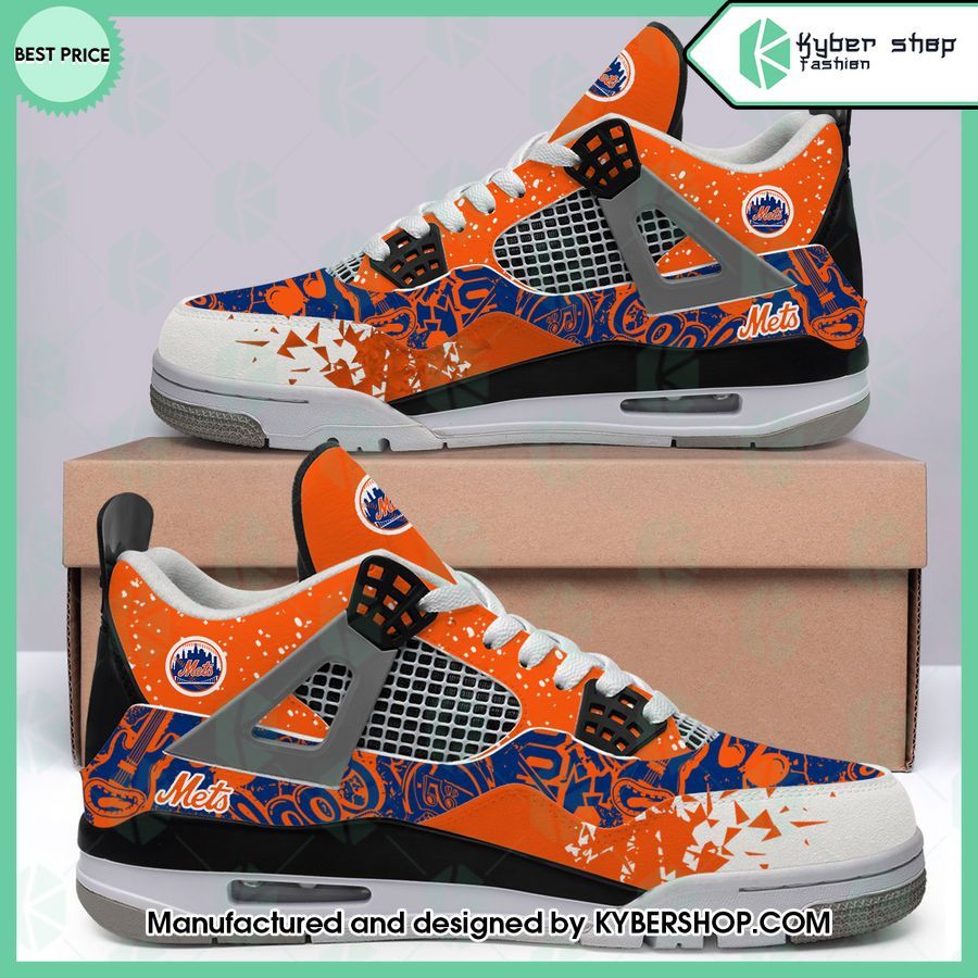 custom new york mets air jordan 4 shoes 2 238