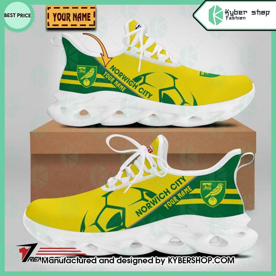 custom norwich city max soul shoes 2 825