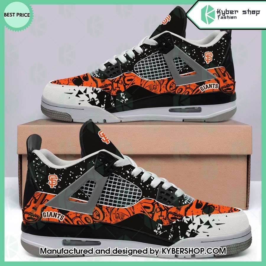 custom san francisco giants air jordan 4 shoes 1 985