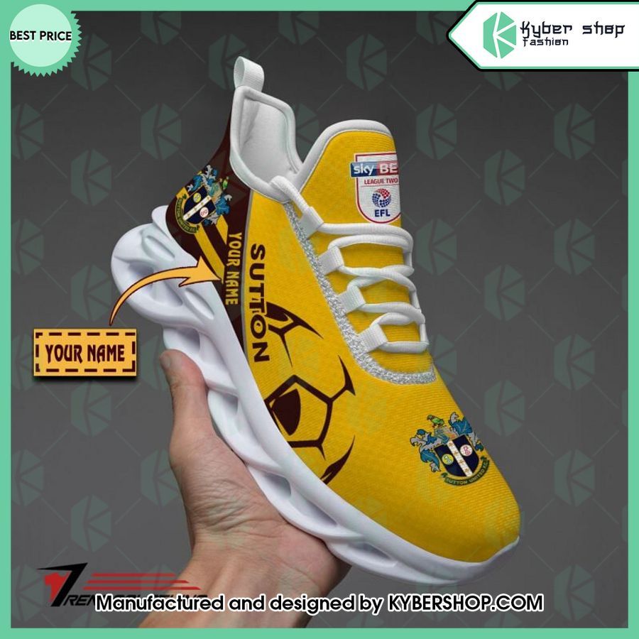 custom sutton united max soul shoes 1 234