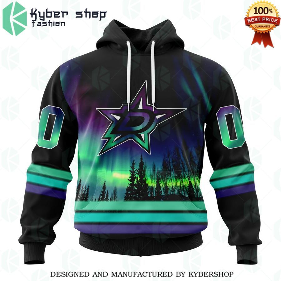 dallas stars special design with northern lights custom shirt 1 879