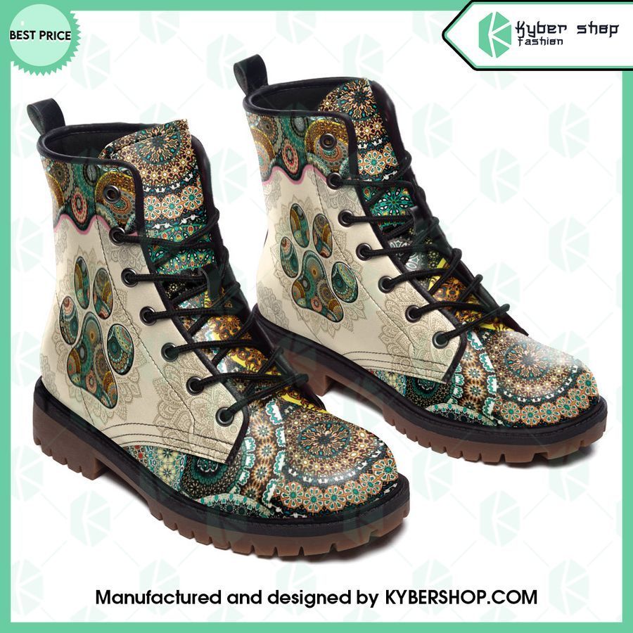 dog paw mandala timberland boots 2