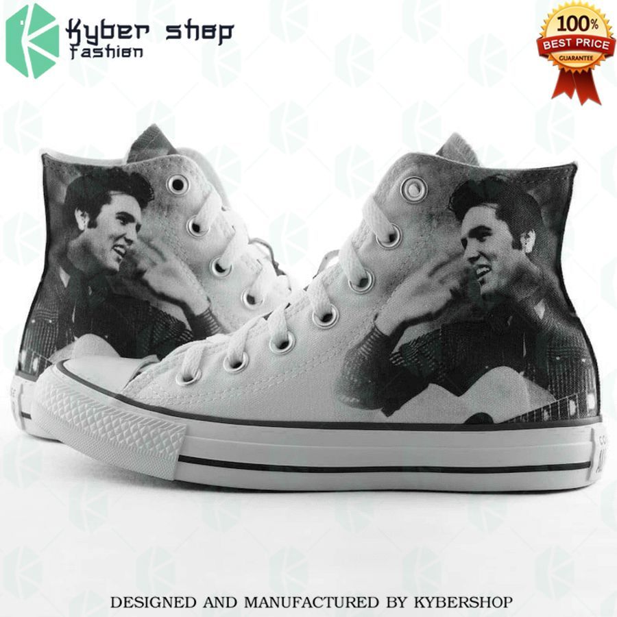 elvis presley retro canvas high top shoes 1