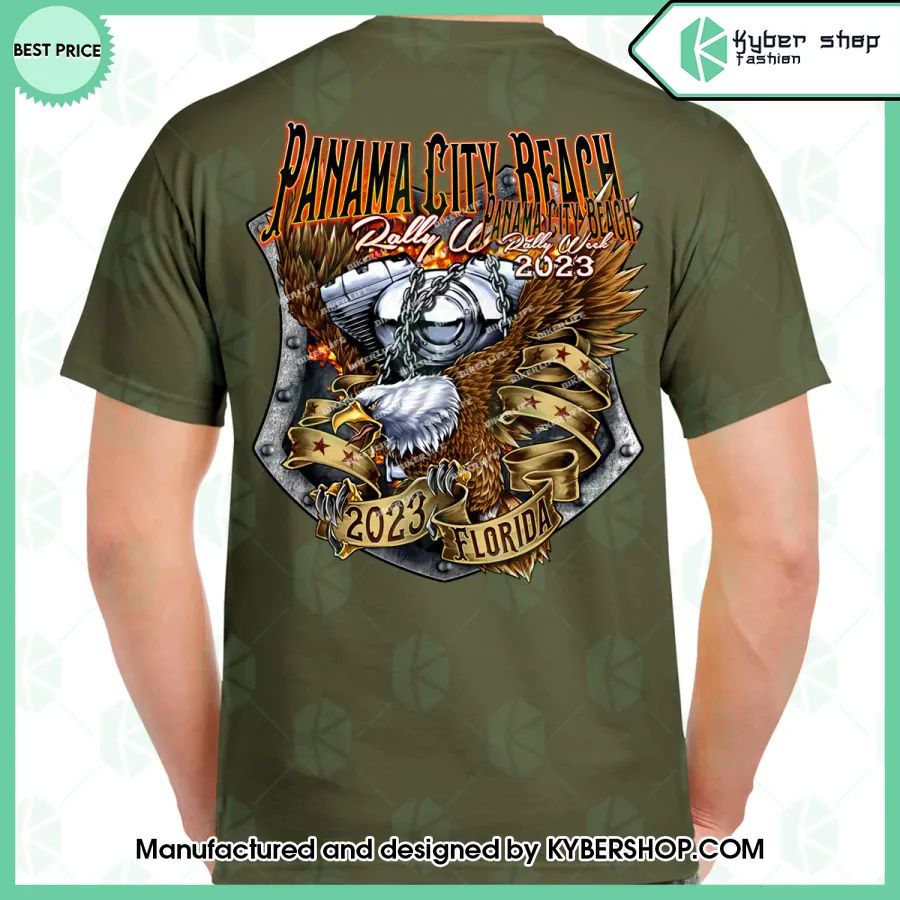 flaming eagle shield 2023 panama city beach rally week t shirt 1 167