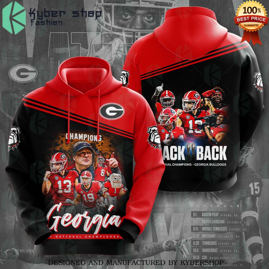 georgia bulldogs champions back back shirt 1 776