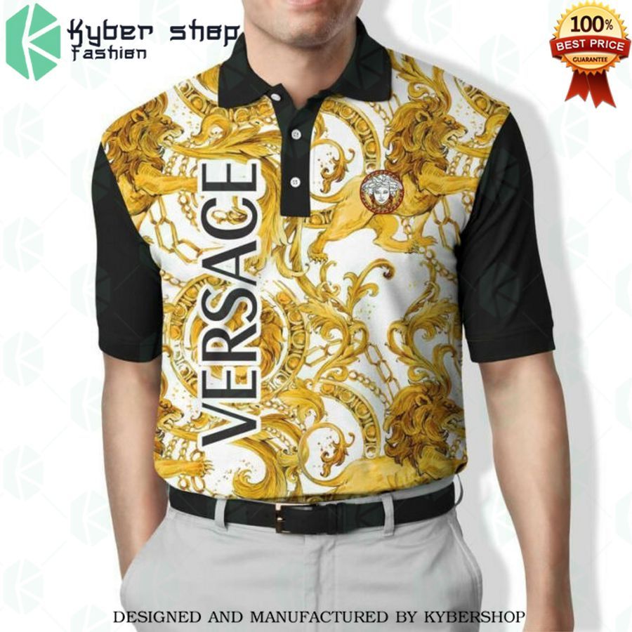 gold white versace polo shirt 1 681