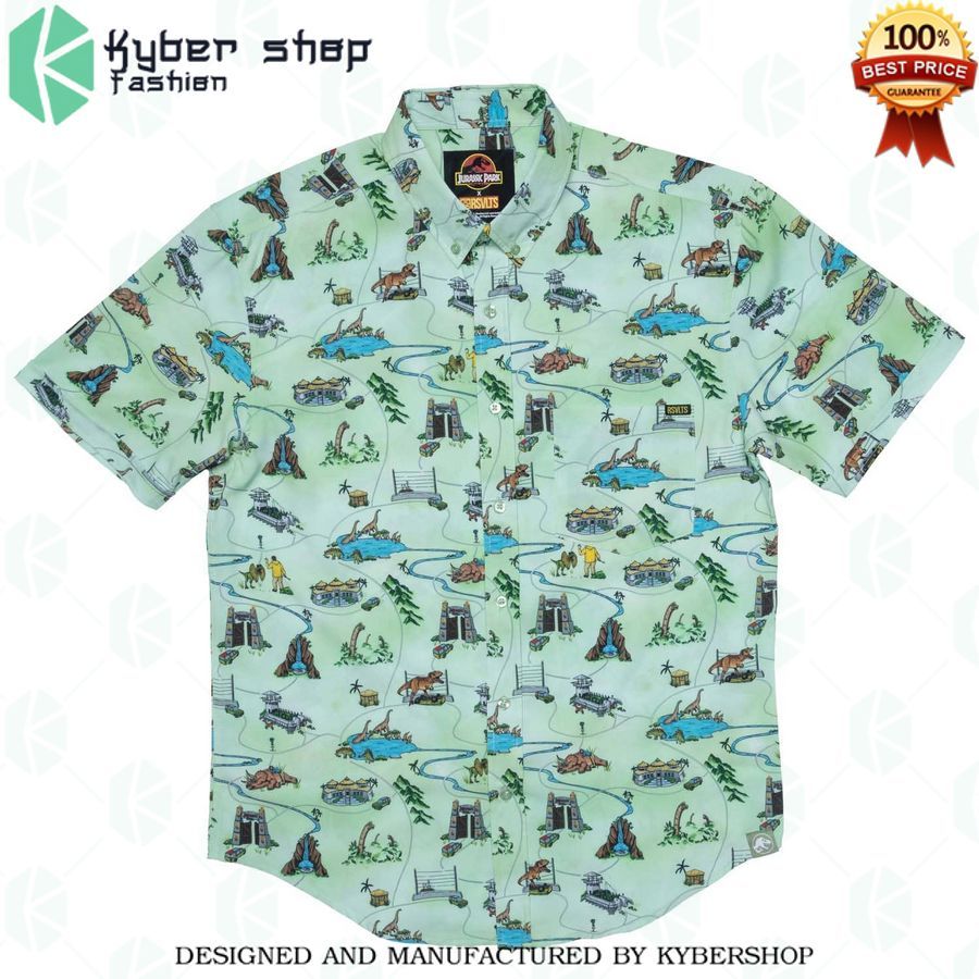 jurassic park park map hawaiian shirt 1 314