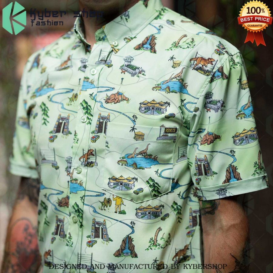 jurassic park park map hawaiian shirt 2 357