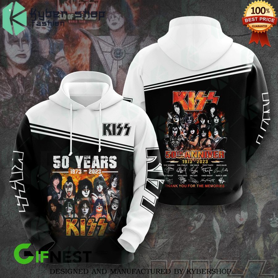 kiss band 50th anniversary hoodie 1