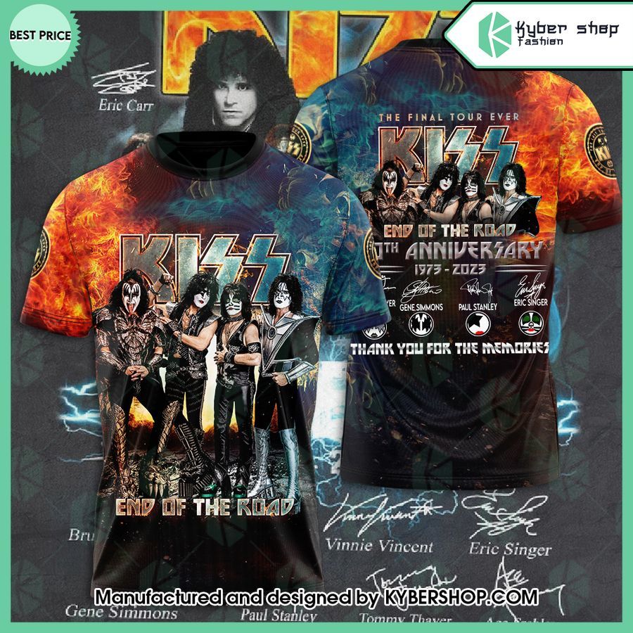 kiss band end of the road t shirt 1 710