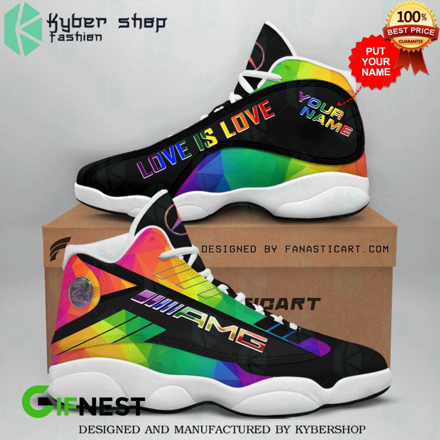 lgbt love is love amg petronas f1 racing custom air jordan 13 sneakers 1 407