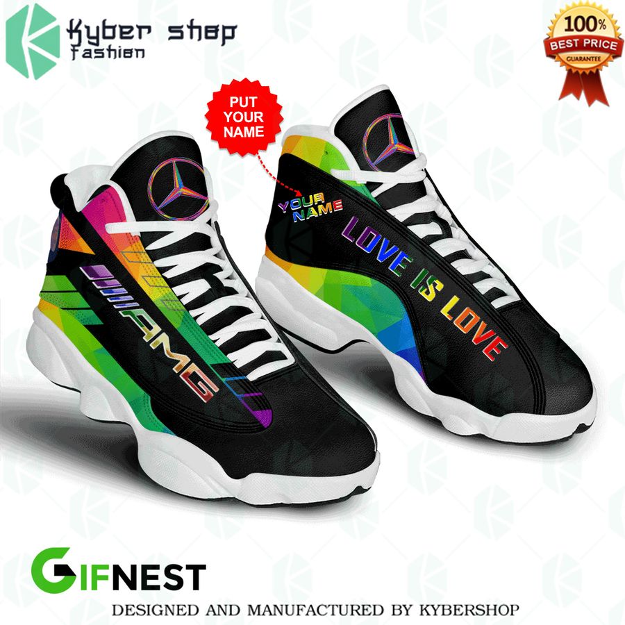 lgbt love is love amg petronas f1 racing custom air jordan 13 sneakers 2 314