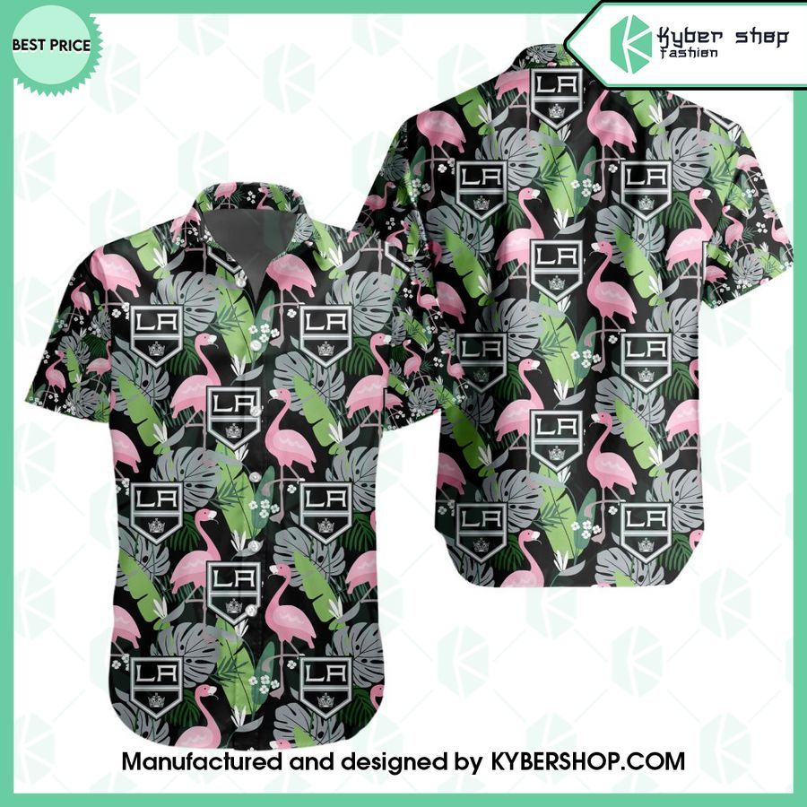 los angeles kings flamingo hawaiian shirt 1 988