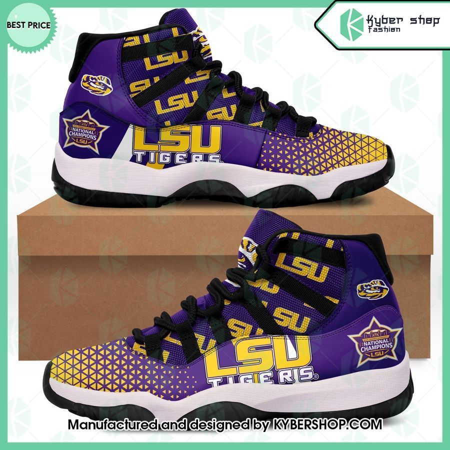 lsu tigers 2023 womens basketball national champions air jordan 11 shoes 1