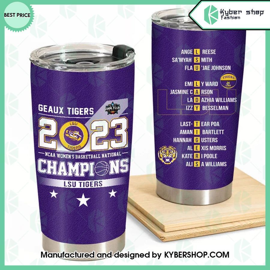 lsu tigers 2023 womens basketball national champions tumbler 1 949