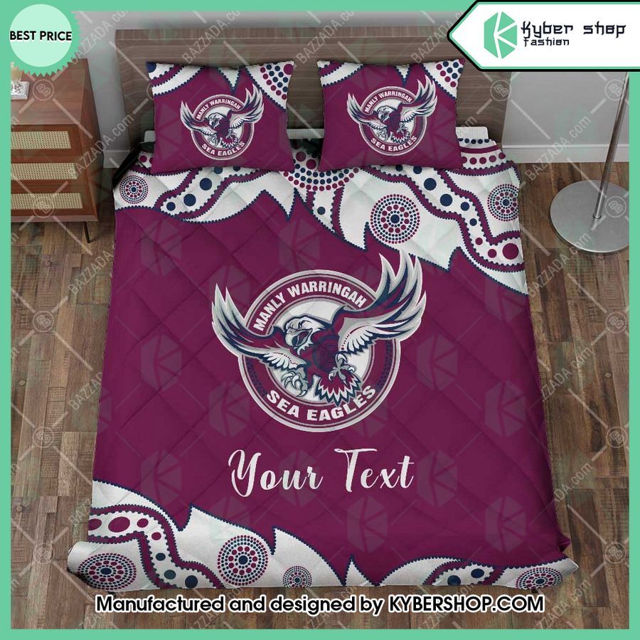 manly warringah sea eagles aborigines custom name bedding set 1 317