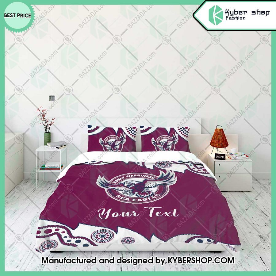 manly warringah sea eagles aborigines custom name bedding set 2 105