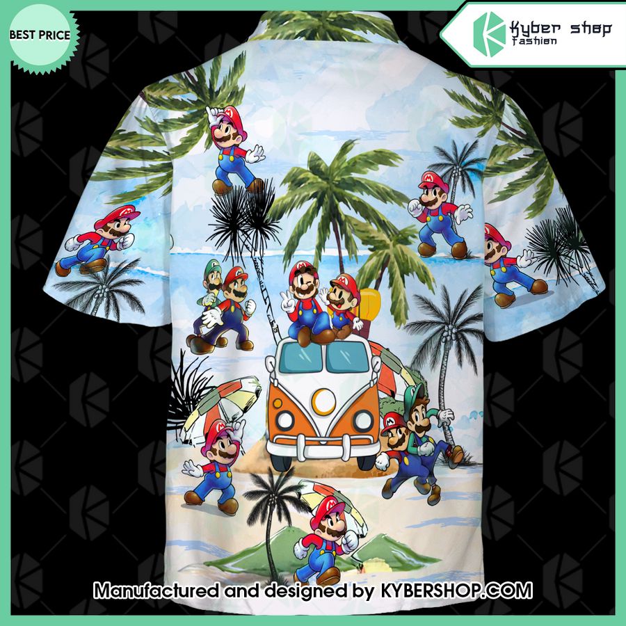 mario beach hawaiian shirt shorts 2 485