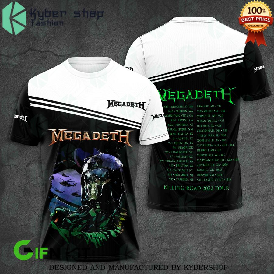 megadeth killing road 2022 tour shirt 2 173