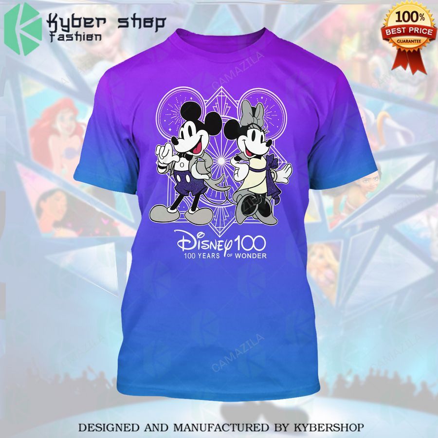 mickey and minnie mouse disney 100 years of wonder purple shirt 2 753