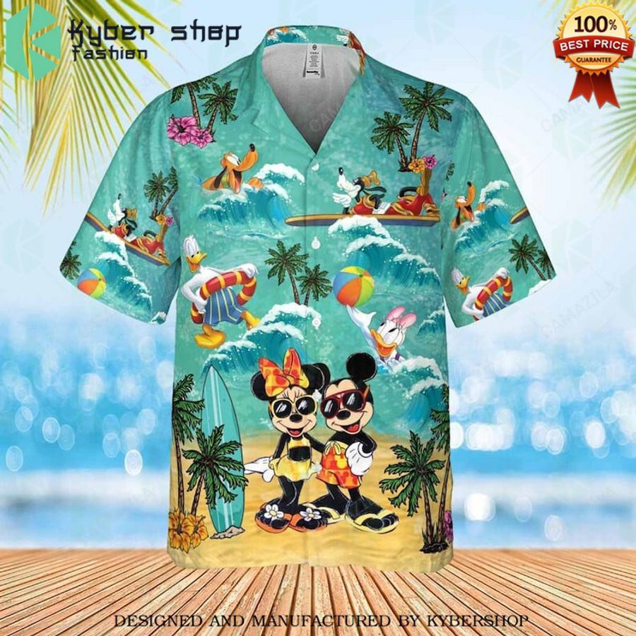 mickey minie mouse and friends beach hawaiian shirt 2 654