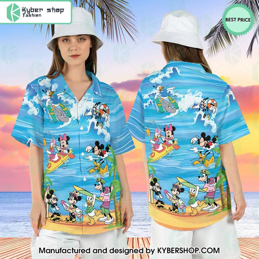 mickey minnie donald goofy hawaiian shirt 1 83