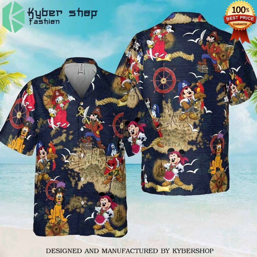 mickey mouse pirates of the caribbean hawaiian shirt 1 320