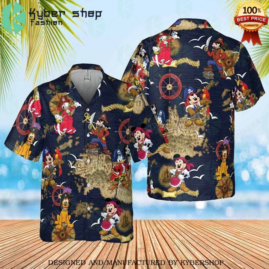 mickey mouse pirates of the caribbean hawaiian shirt 2 33