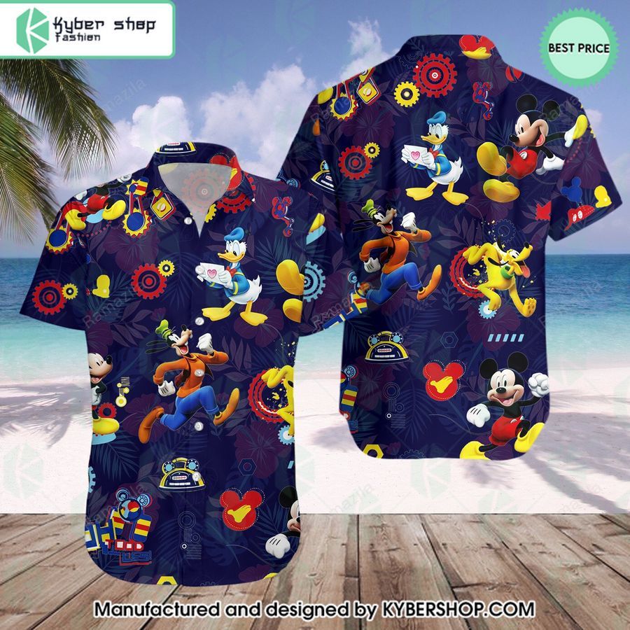 mickey pluto donald goofy hawaiian shirt 1 87