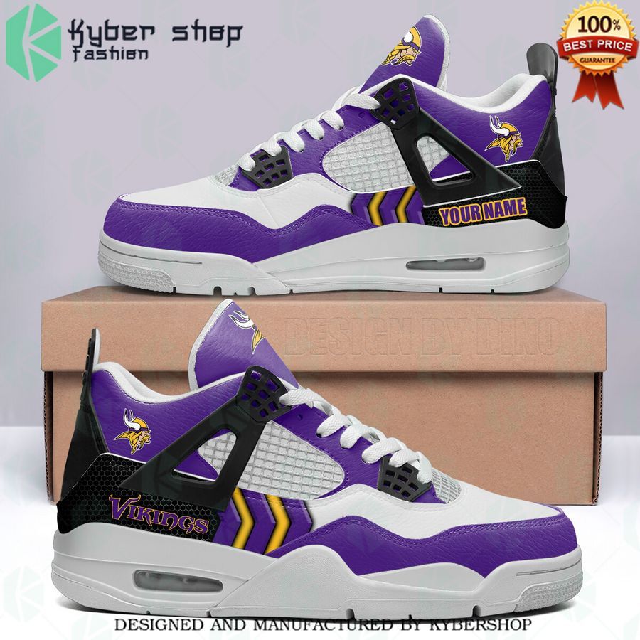 minnesota vikings air jordan 4 sneakers 1 76