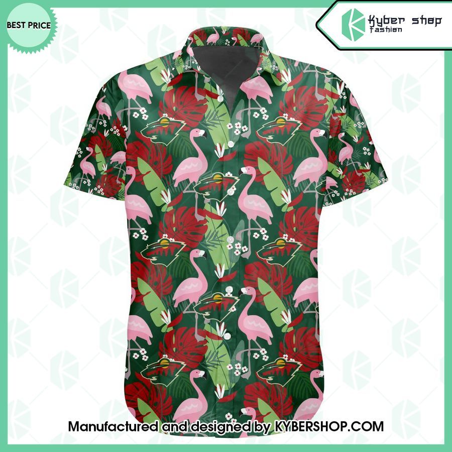 minnesota wild flamingo hawaiian shirt 2 280