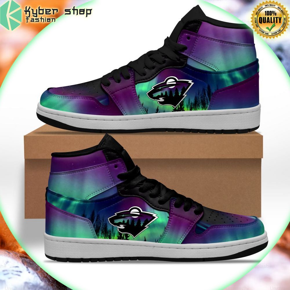 minnesota wild northern lights air jordan high top shoes 1 355