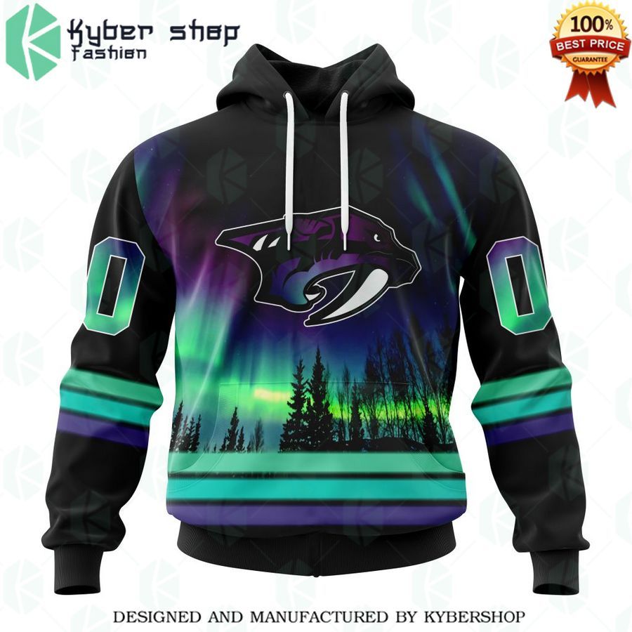 nashville predators special design with northern lights custom shirt 1 808