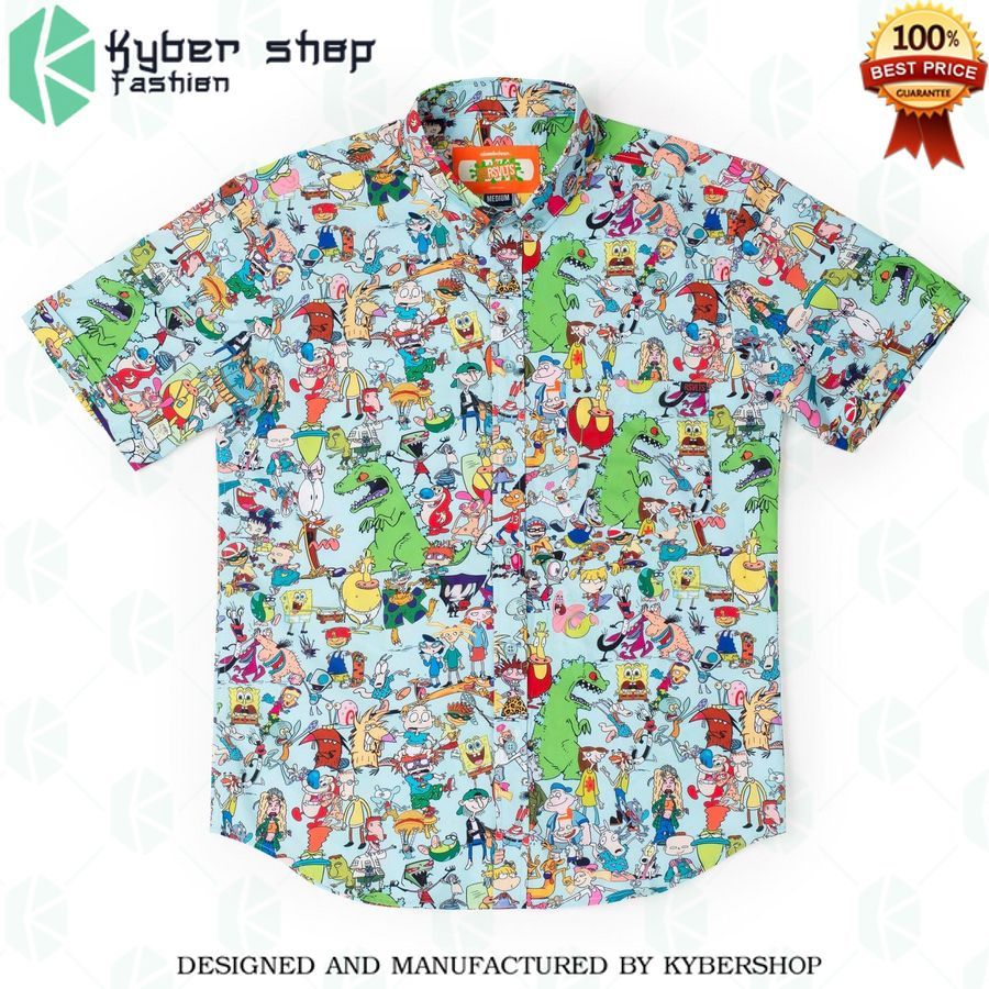 nickelodeon 90s mashup hawaiian shirt 2 980