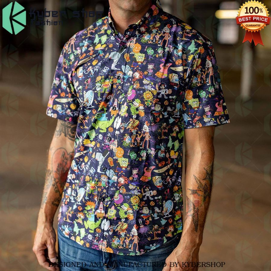 nickelodeon spooky mashup hawaiian shirt 2 163